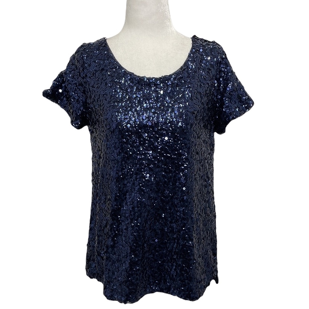 White House Black Market Sequin blouse size M, $32